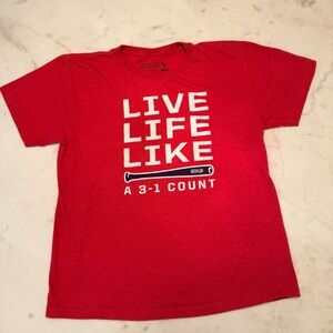 Baseballism Red T-shirt, Youth Large Baseball t-shirt